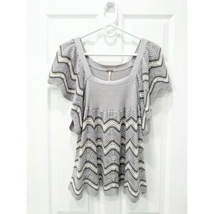 Free People Zig Zag Knit Top.